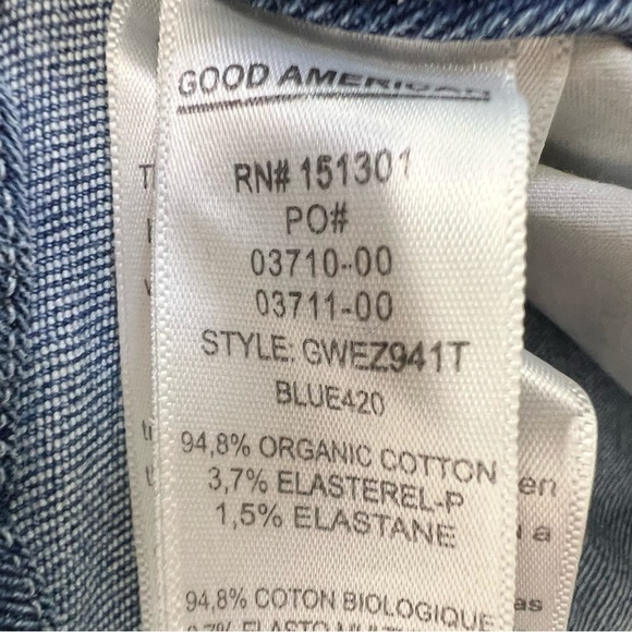 Good American Good Waist Skinny Jeans Size 28 Exposed Front Zipper High Rise - Picture 10 of 10